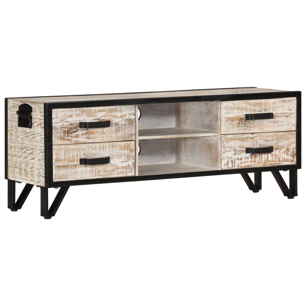 Meuble TV 110x30x41 cm Bois d'acacia massif - XIOS