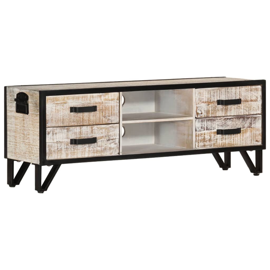 Meuble TV 110x30x41 cm Bois d'acacia massif - XIOS