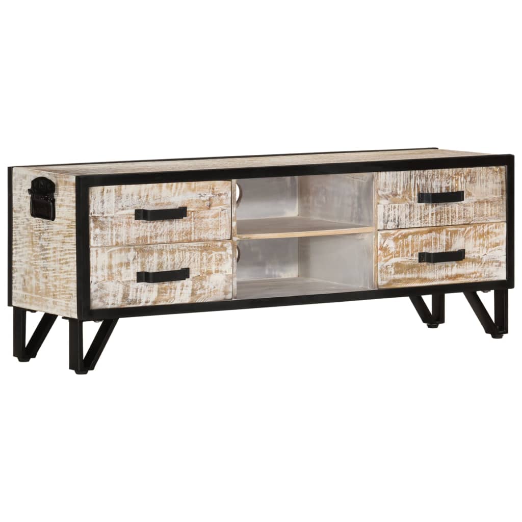 Meuble TV 110x30x41 cm Bois d'acacia massif - XIOS