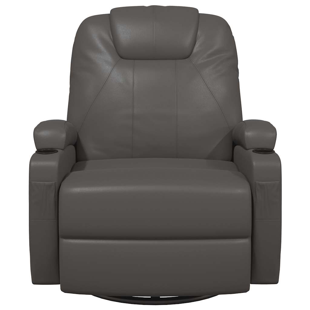 Fauteuil à bascule de massage Anthracite Similicuir Fauteuils électriques vidaXL
