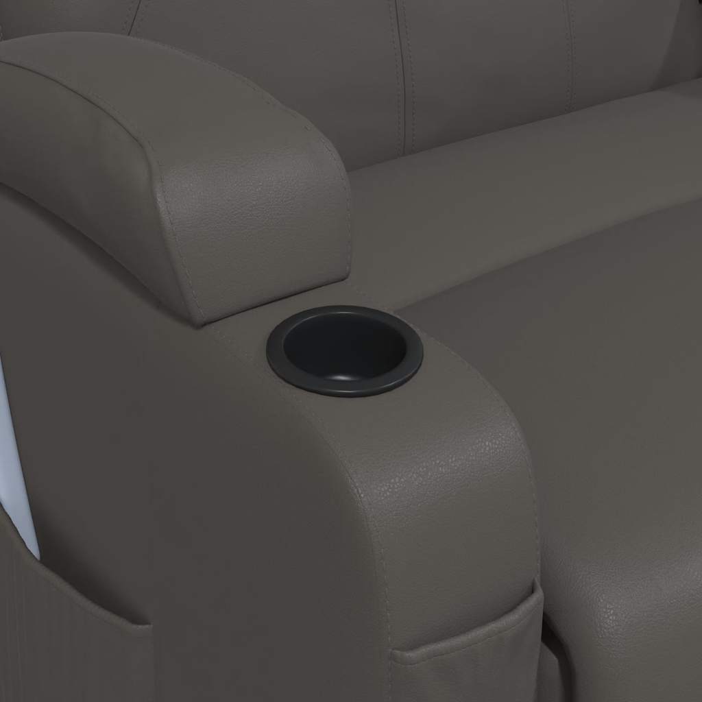 Fauteuil à bascule de massage Anthracite Similicuir Fauteuils électriques vidaXL