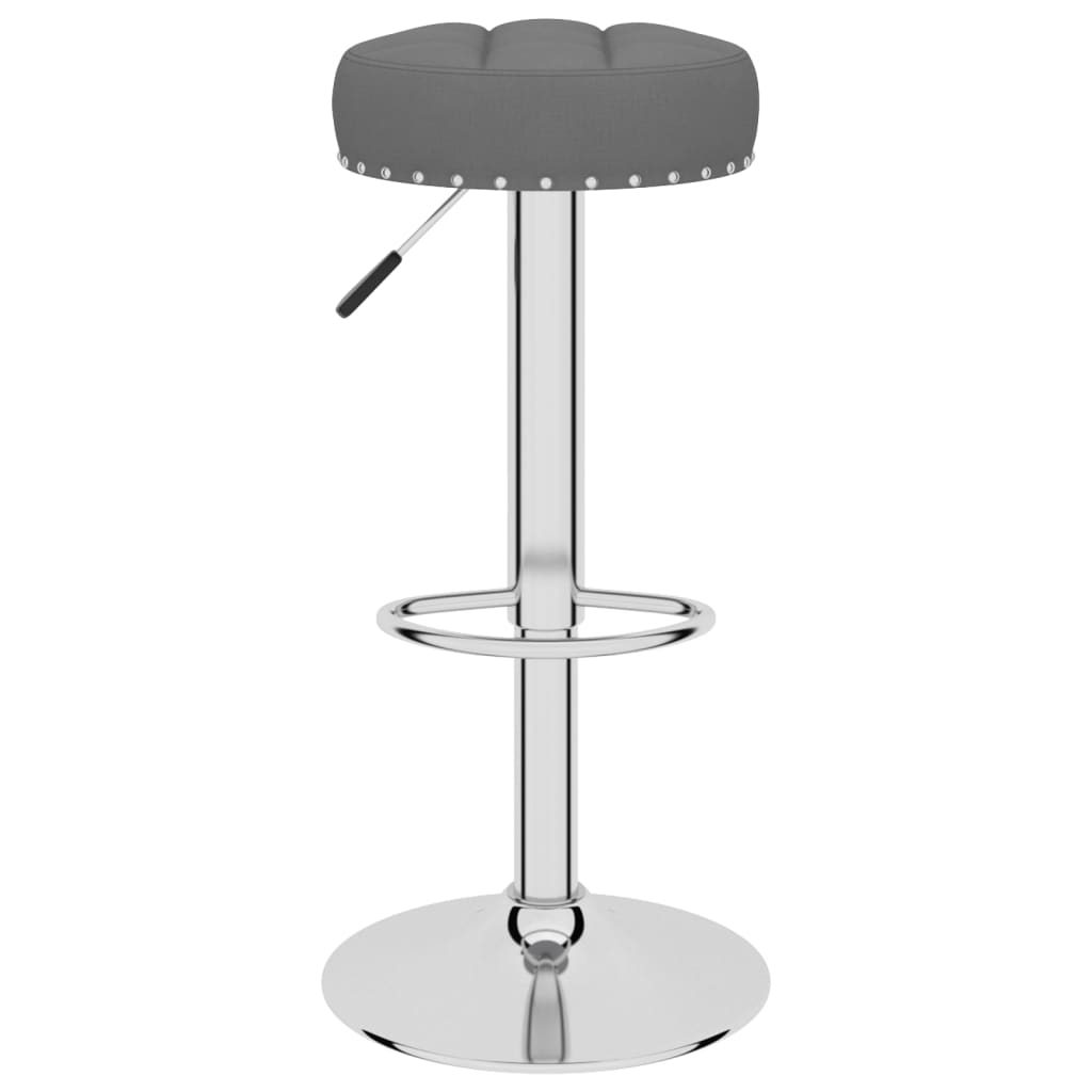 Tabourets de bar lot de 2 gris foncé tissu - XIOS