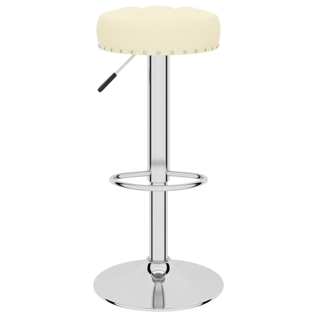 Tabourets de bar lot de 2 crème tissu - XIOS