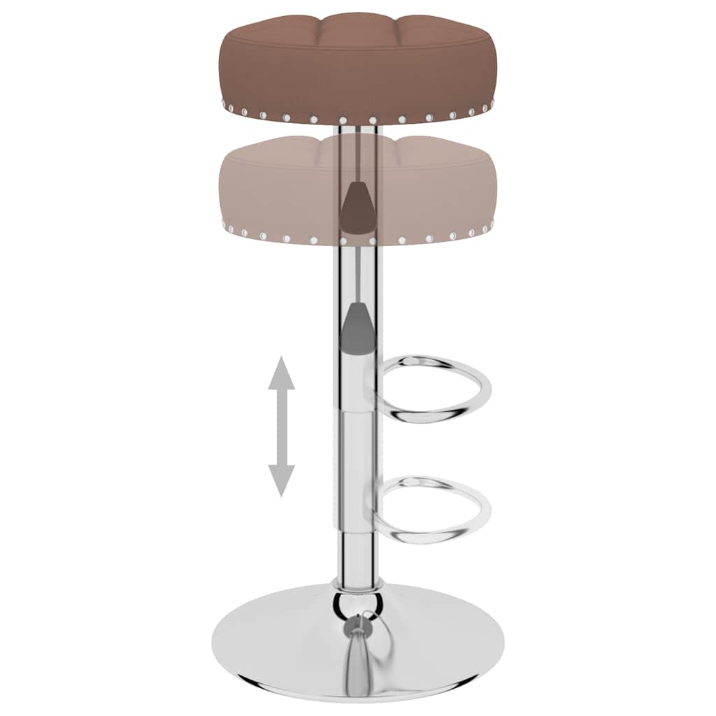 Tabourets de bar lot de 2 marron tissu - XIOS