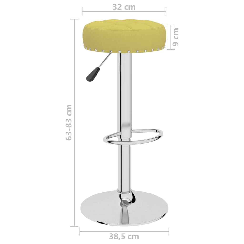Tabourets de bar lot de 2 vert tissu - XIOS