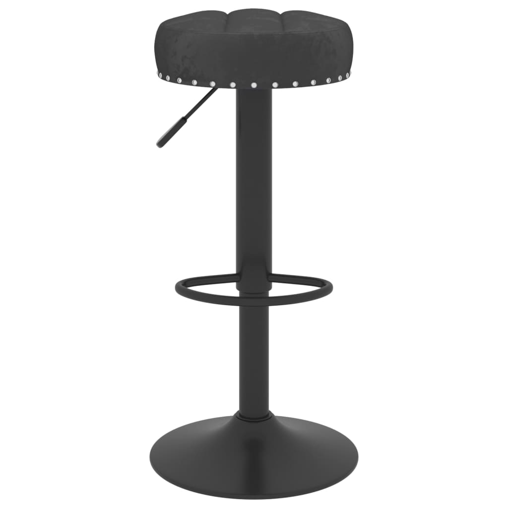 Tabourets de bar lot de 2 noir velours - XIOS