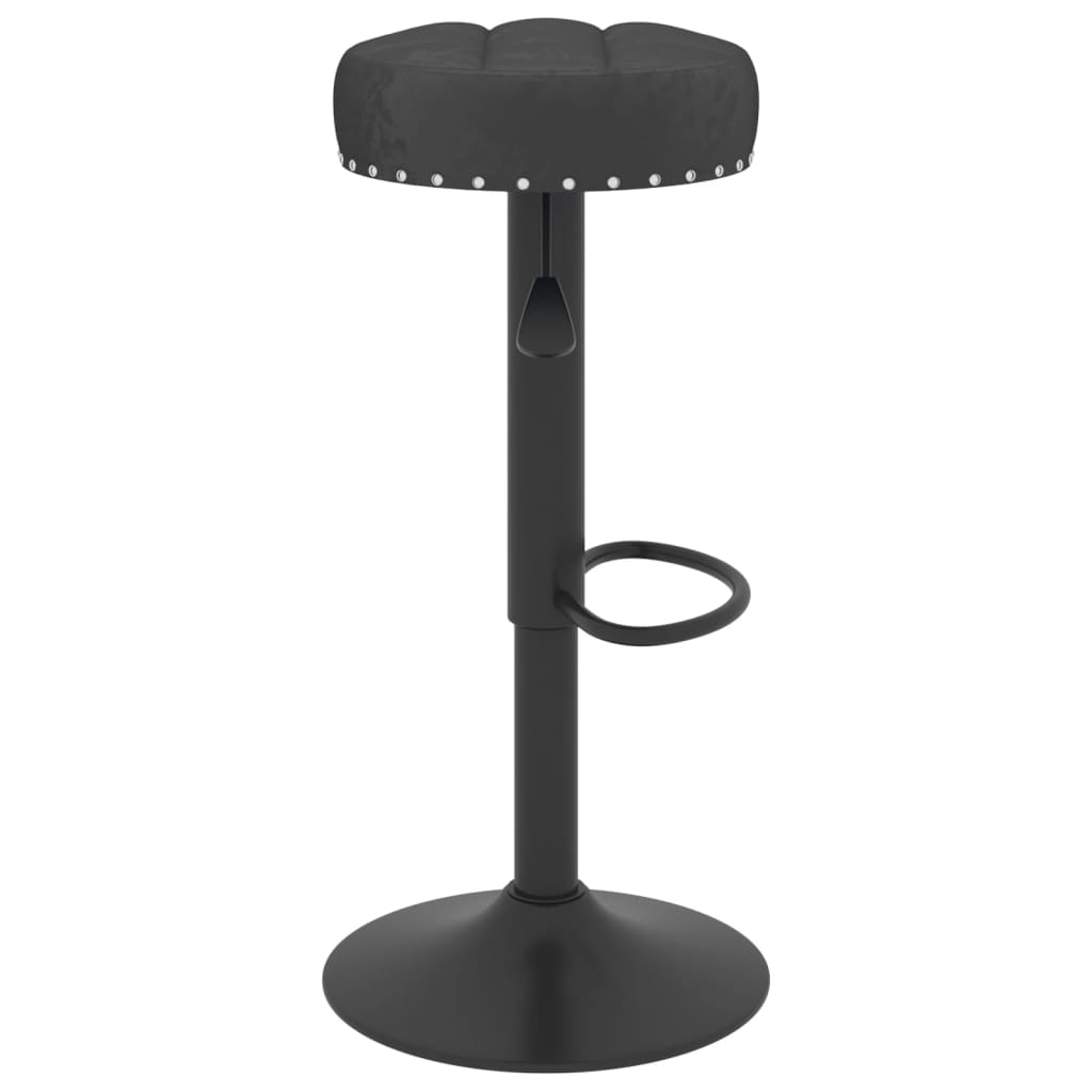 Tabourets de bar lot de 2 noir velours - XIOS