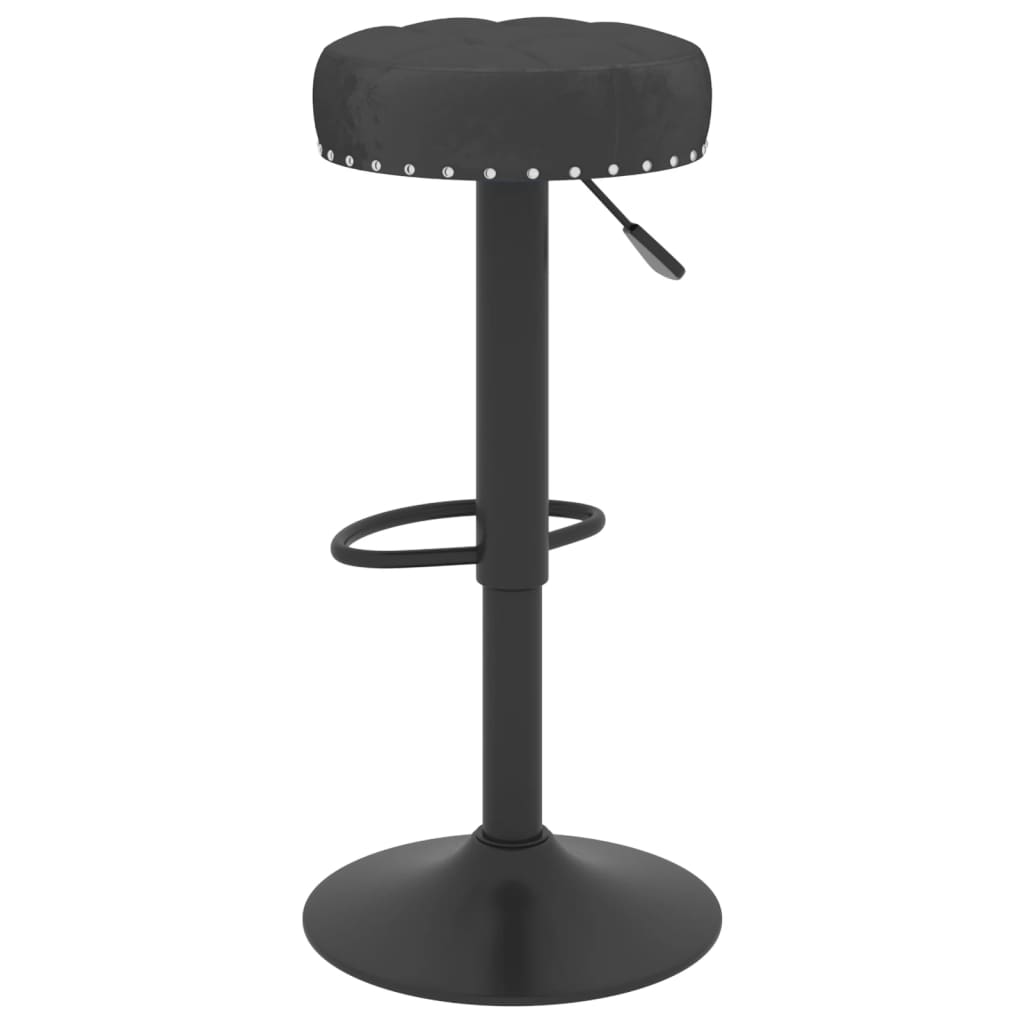 Tabourets de bar lot de 2 noir velours - XIOS