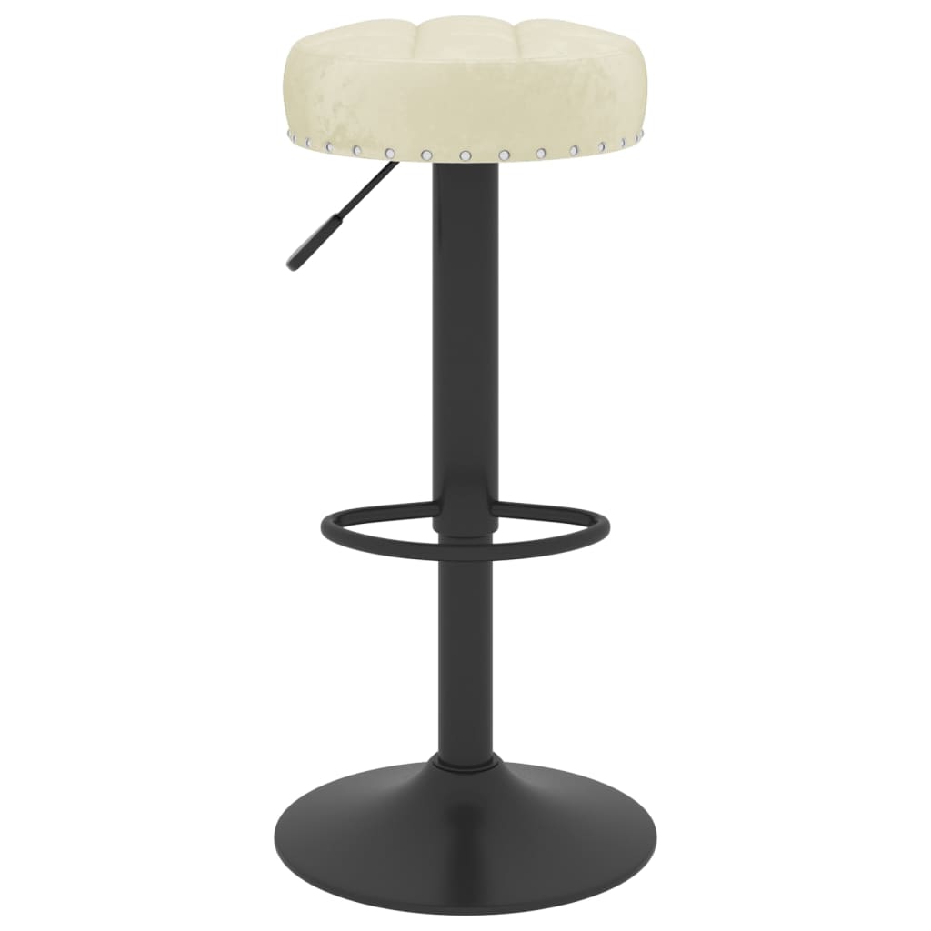Tabourets de bar lot de 2 crème velours - XIOS