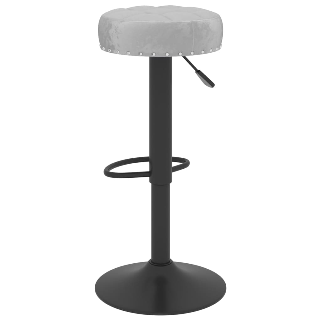 Tabourets de bar lot de 2 gris velours - XIOS