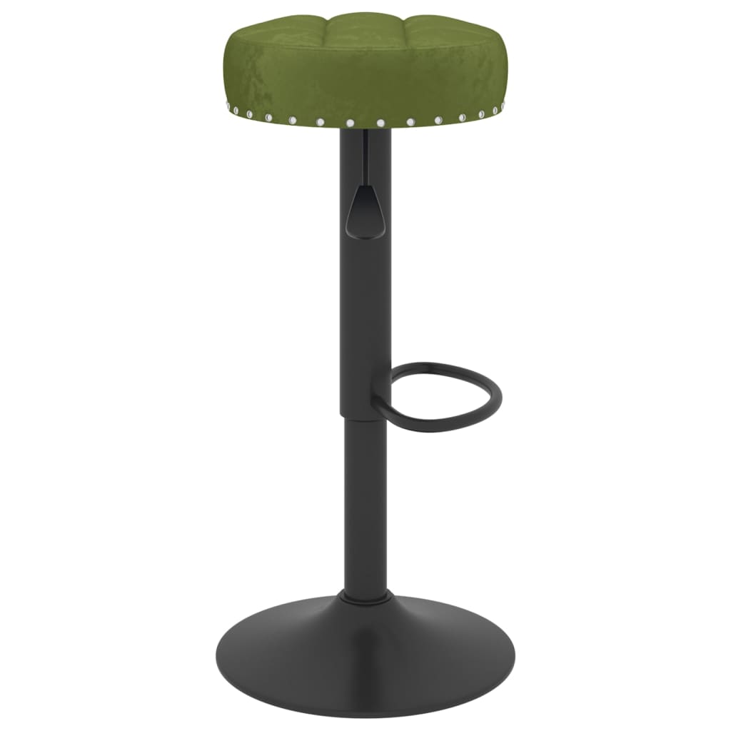 Tabourets de bar lot de 2 vert clair velours - XIOS