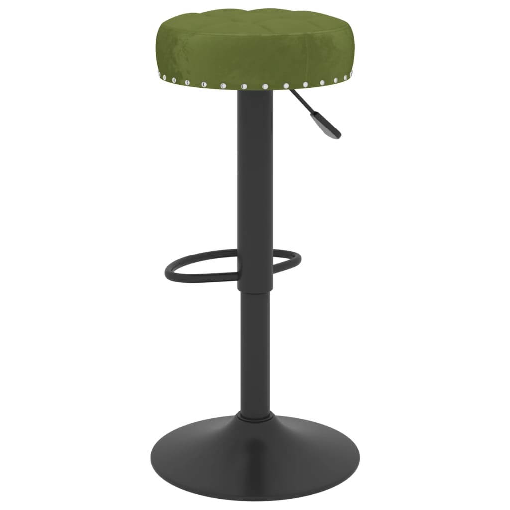 Tabourets de bar lot de 2 vert clair velours - XIOS