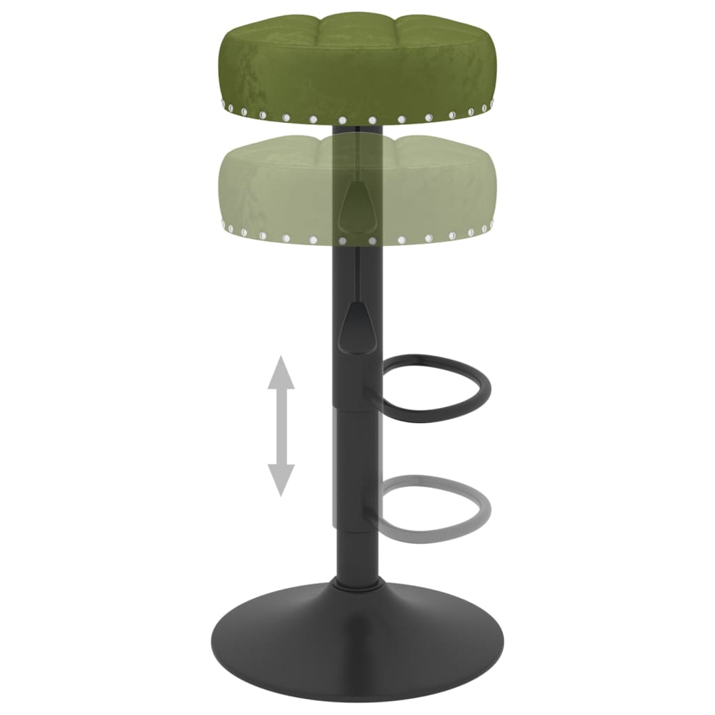 Tabourets de bar lot de 2 vert clair velours - XIOS