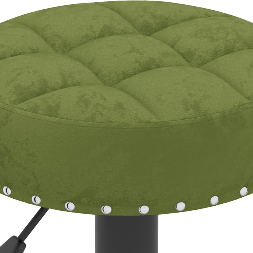 Tabourets de bar lot de 2 vert clair velours - XIOS