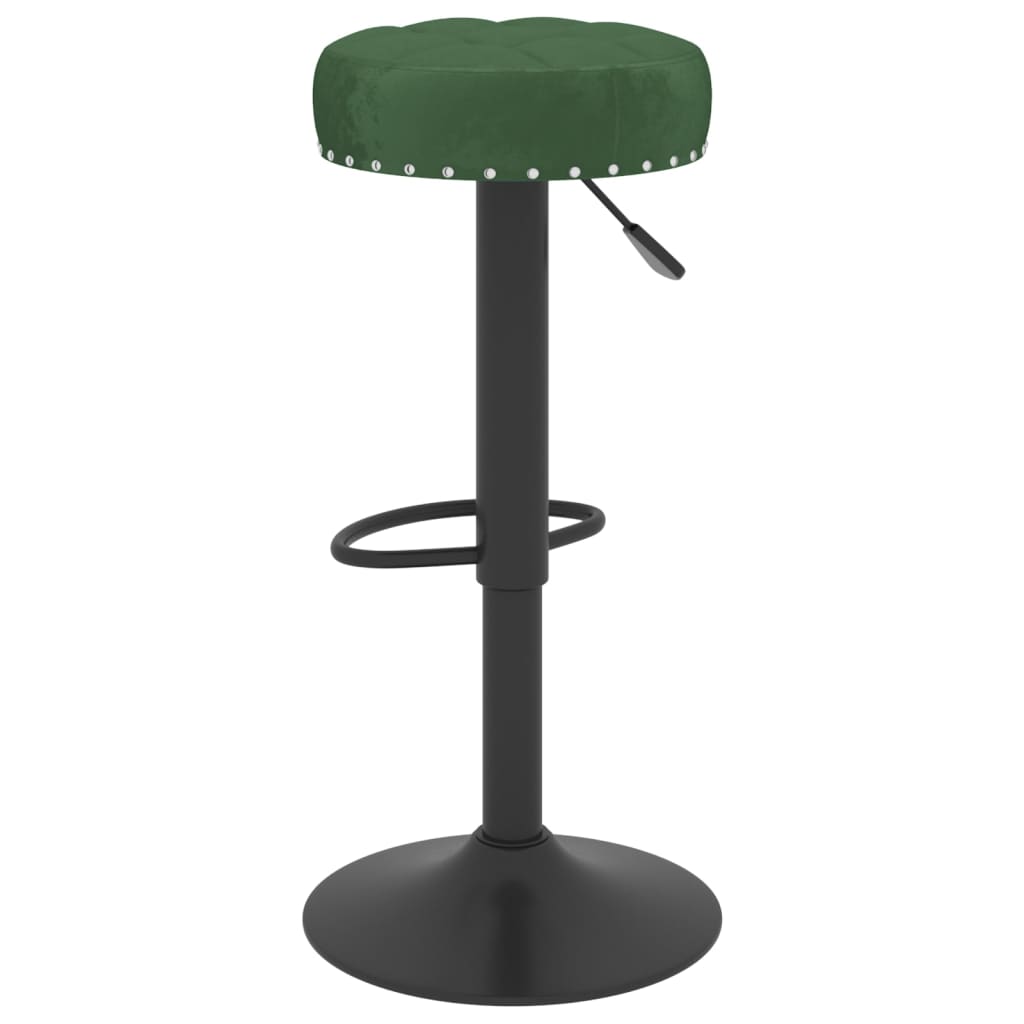 Tabourets de bar lot de 2 vert foncé velours - XIOS