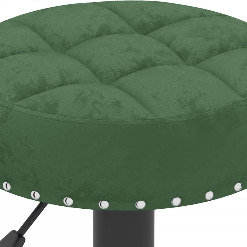 Tabourets de bar lot de 2 vert foncé velours - XIOS