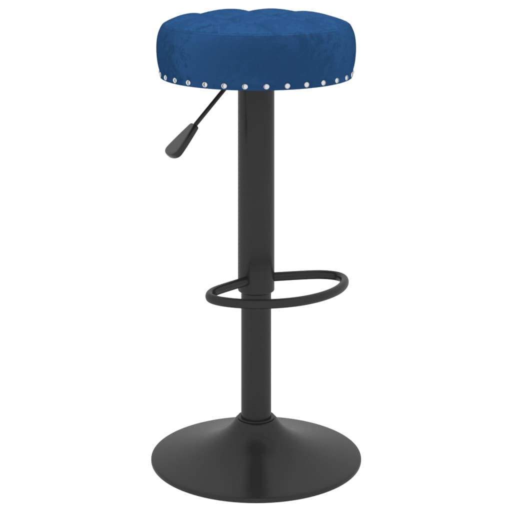 Tabourets de bar lot de 2 bleu velours - XIOS