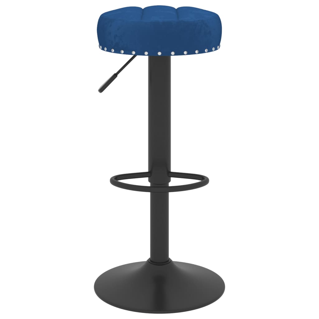 Tabourets de bar lot de 2 bleu velours - XIOS