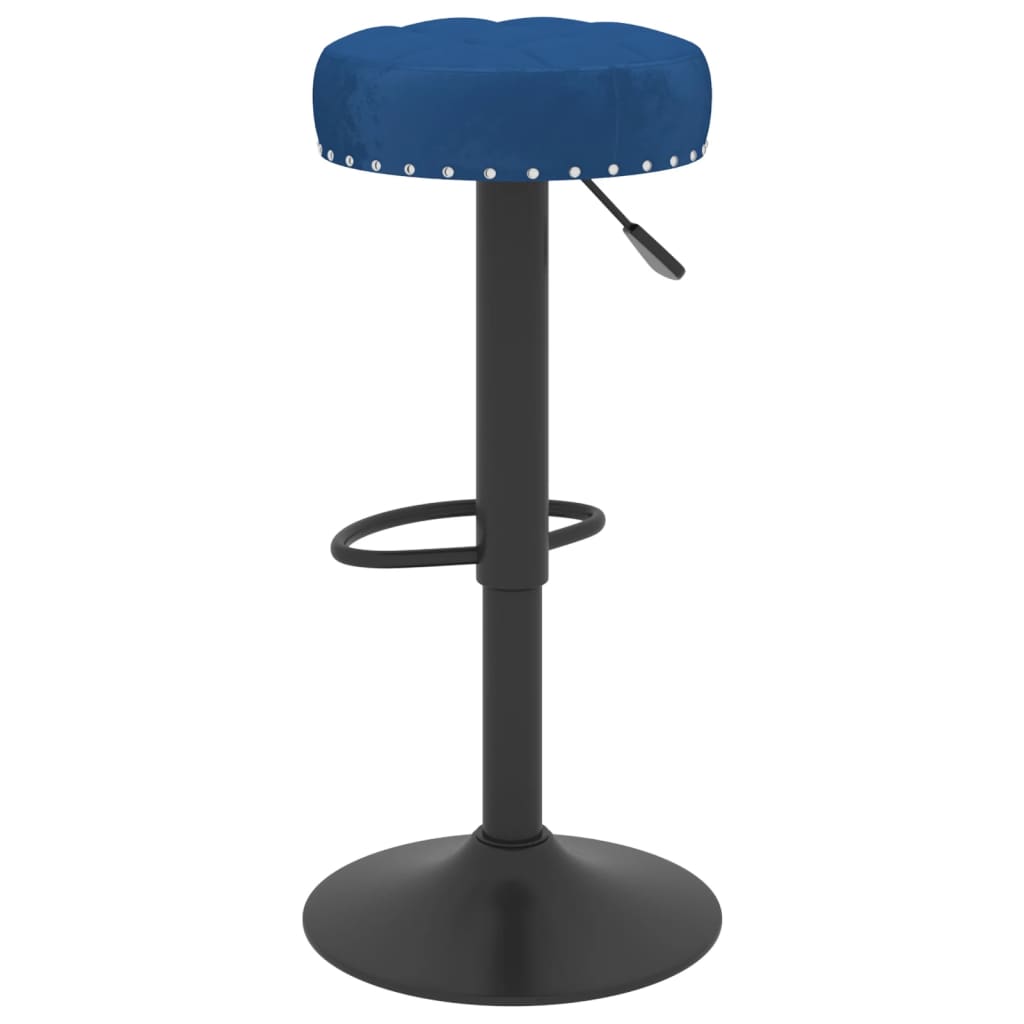 Tabourets de bar lot de 2 bleu velours - XIOS
