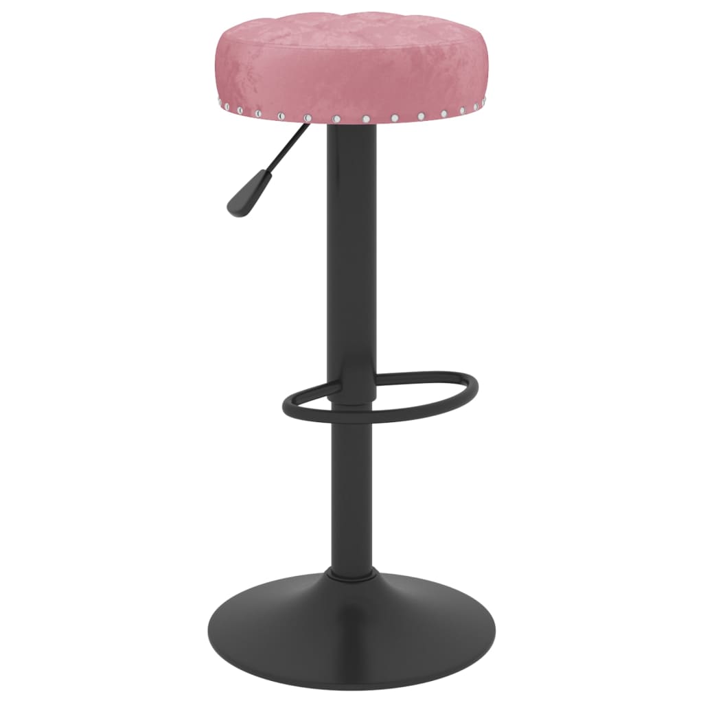 Tabourets de bar lot de 2 rose velours - XIOS
