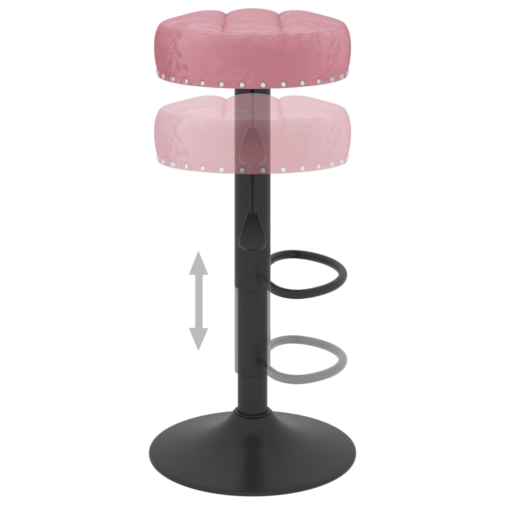 Tabourets de bar lot de 2 rose velours - XIOS