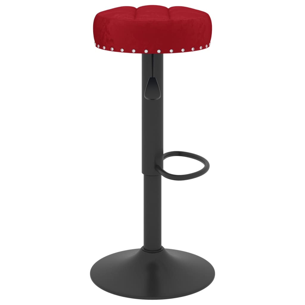 Tabourets de bar lot de 2 rouge bordeaux velours - XIOS