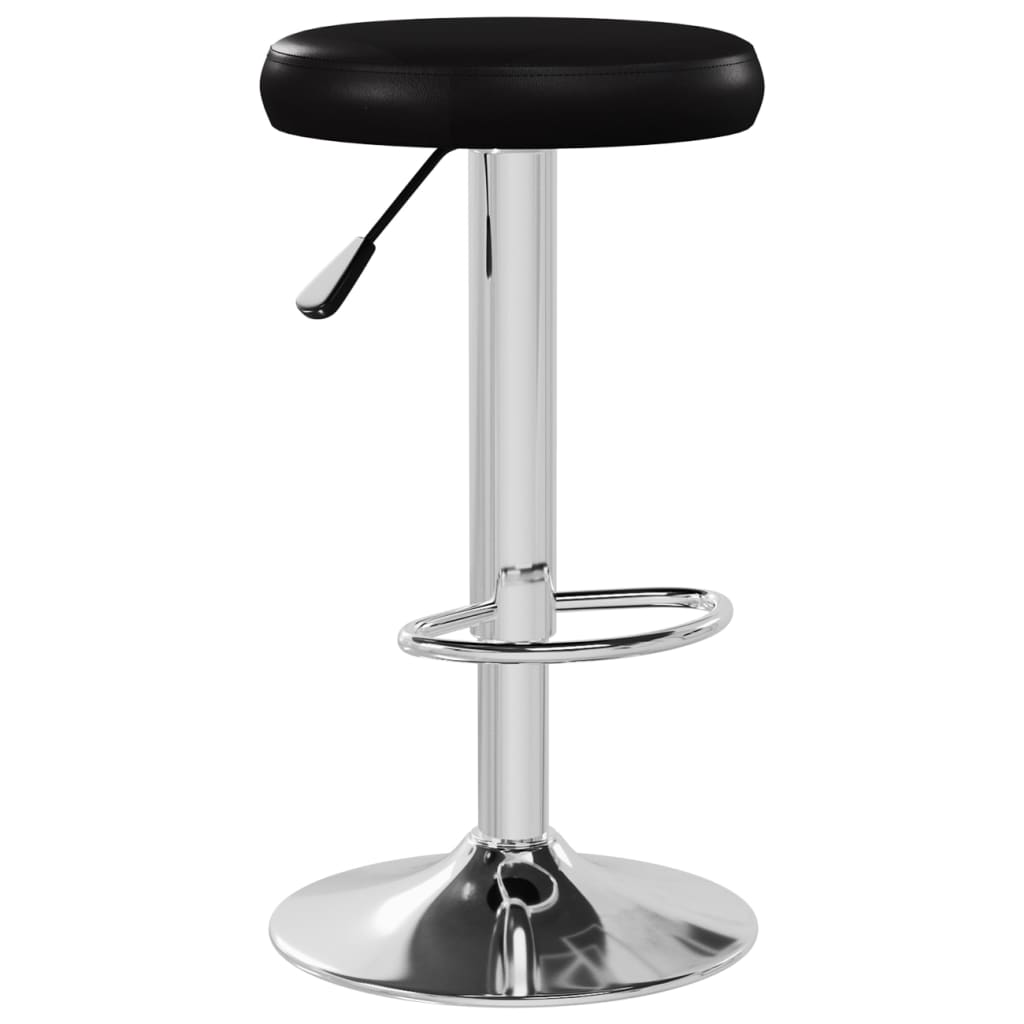 Tabourets de bar lot de 2 noir similicuir - XIOS
