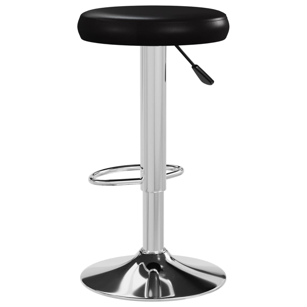 Tabourets de bar lot de 2 noir similicuir - XIOS