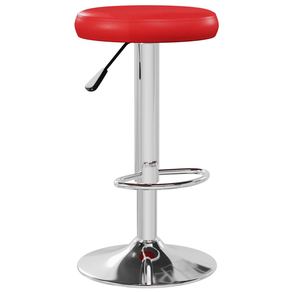 Tabourets de bar lot de 2 rouge similicuir - XIOS