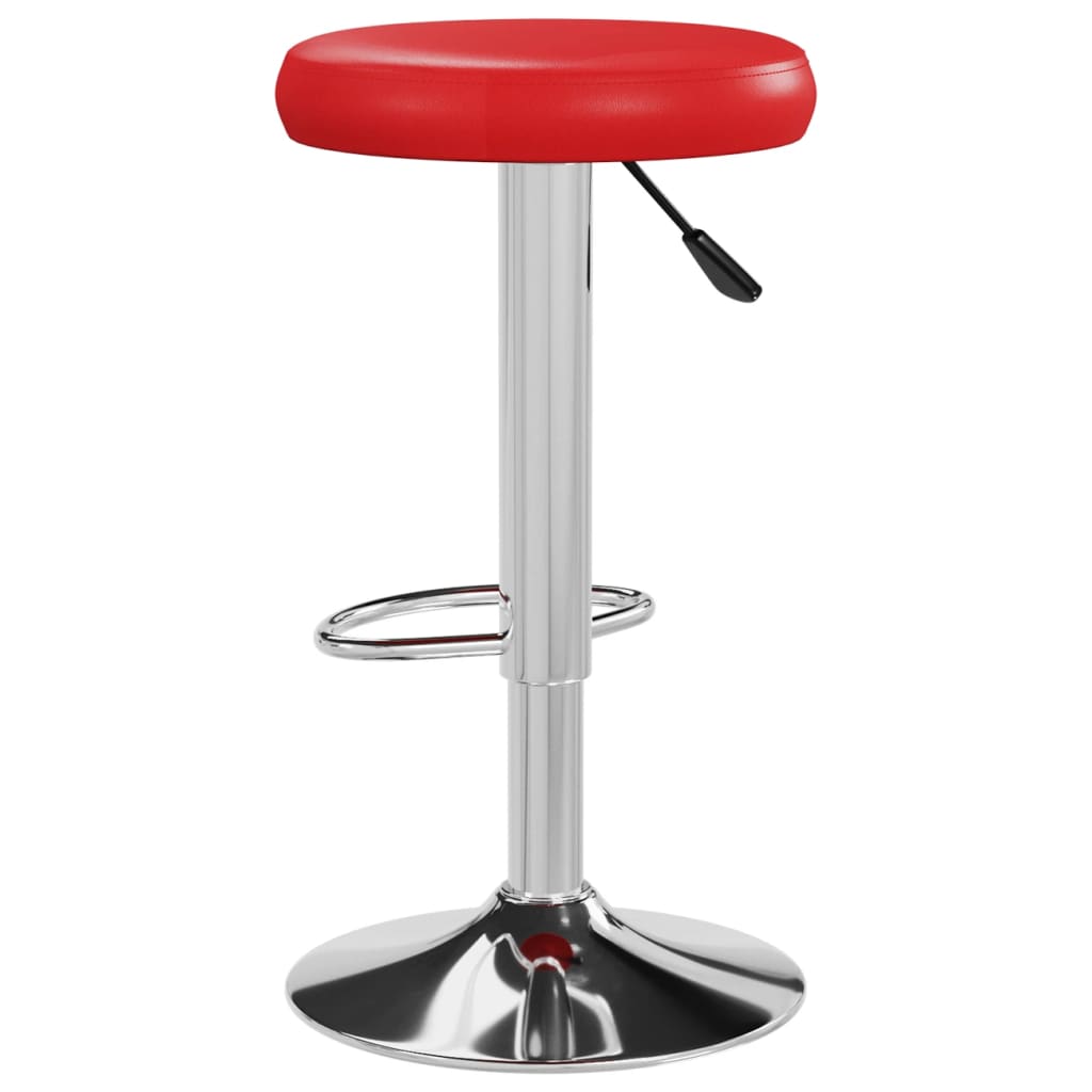 Tabourets de bar lot de 2 rouge similicuir - XIOS