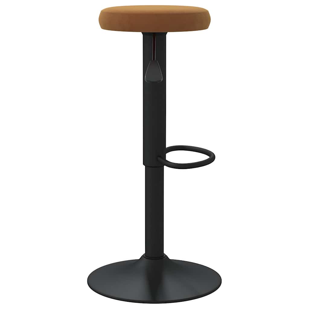 Tabourets de bar lot de 2 marron velours - XIOS