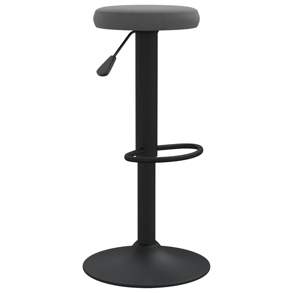 Tabourets de bar lot de 2 gris foncé velours - XIOS