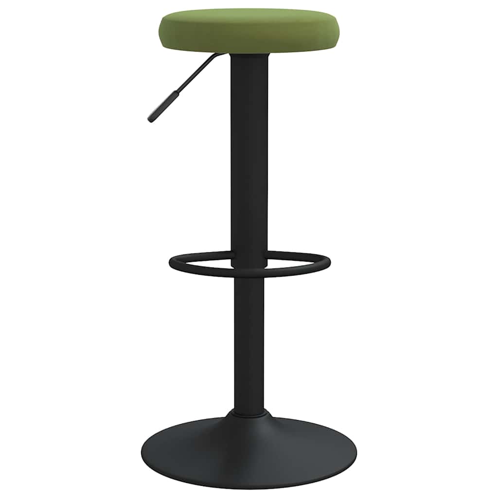 Tabourets de bar lot de 2 vert clair velours - XIOS