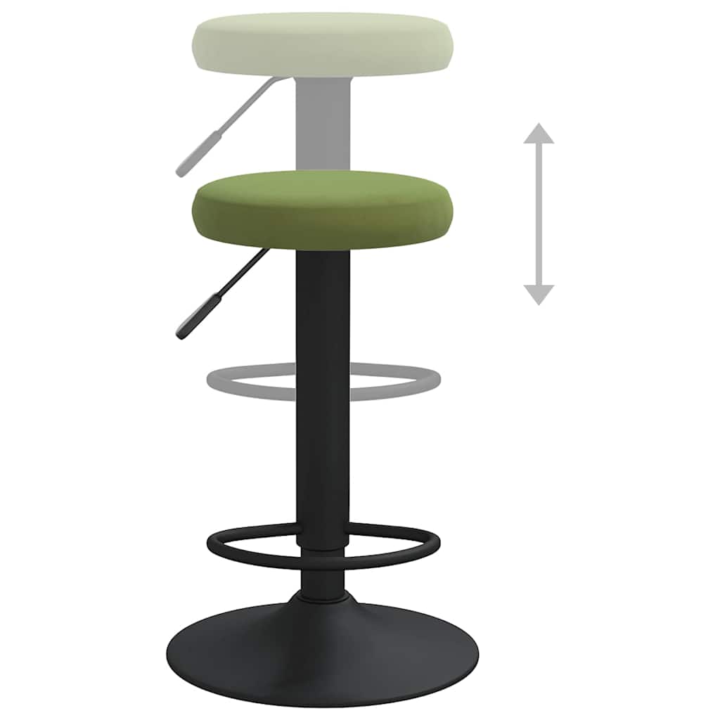 Tabourets de bar lot de 2 vert clair velours - XIOS