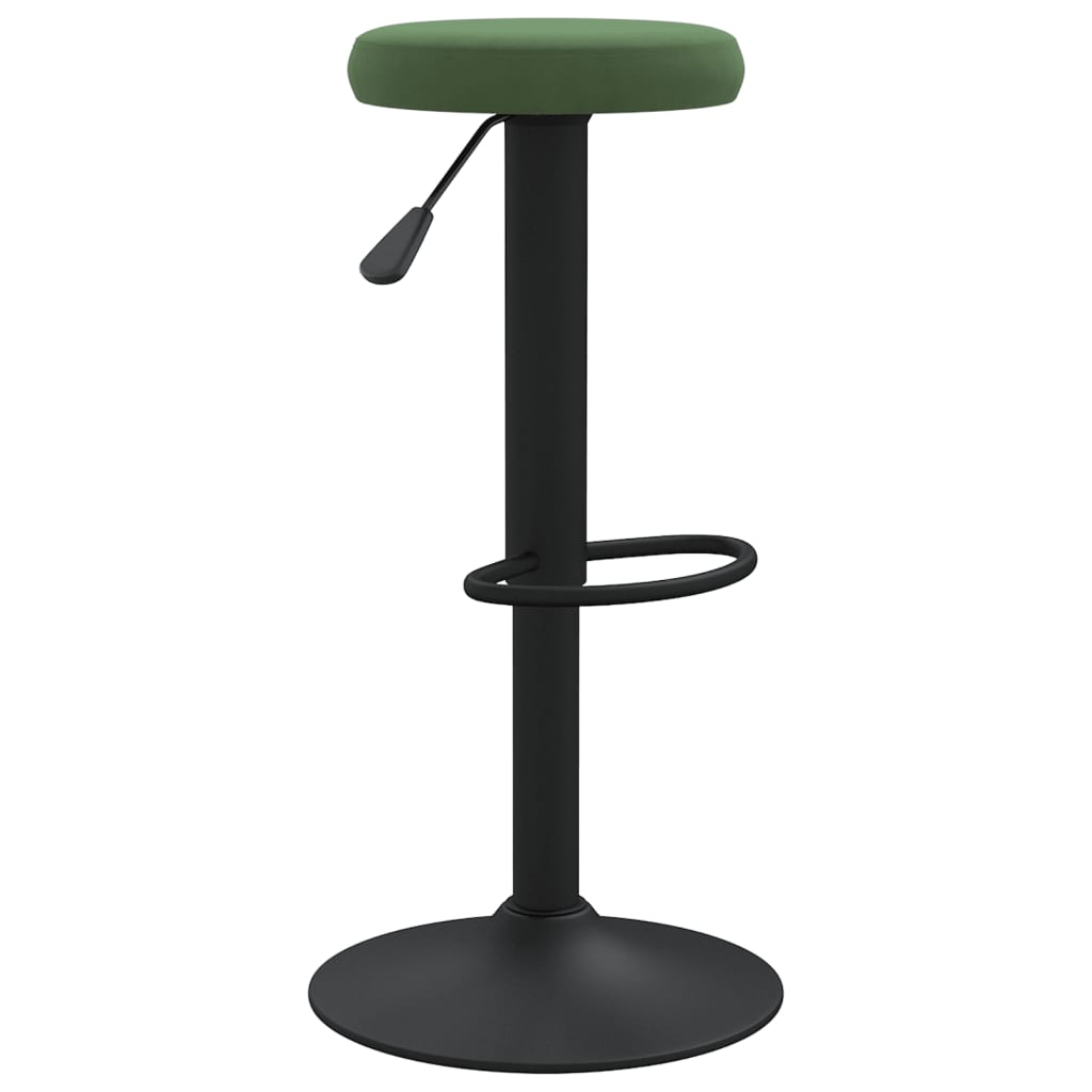 Tabourets de bar lot de 2 vert foncé velours - XIOS