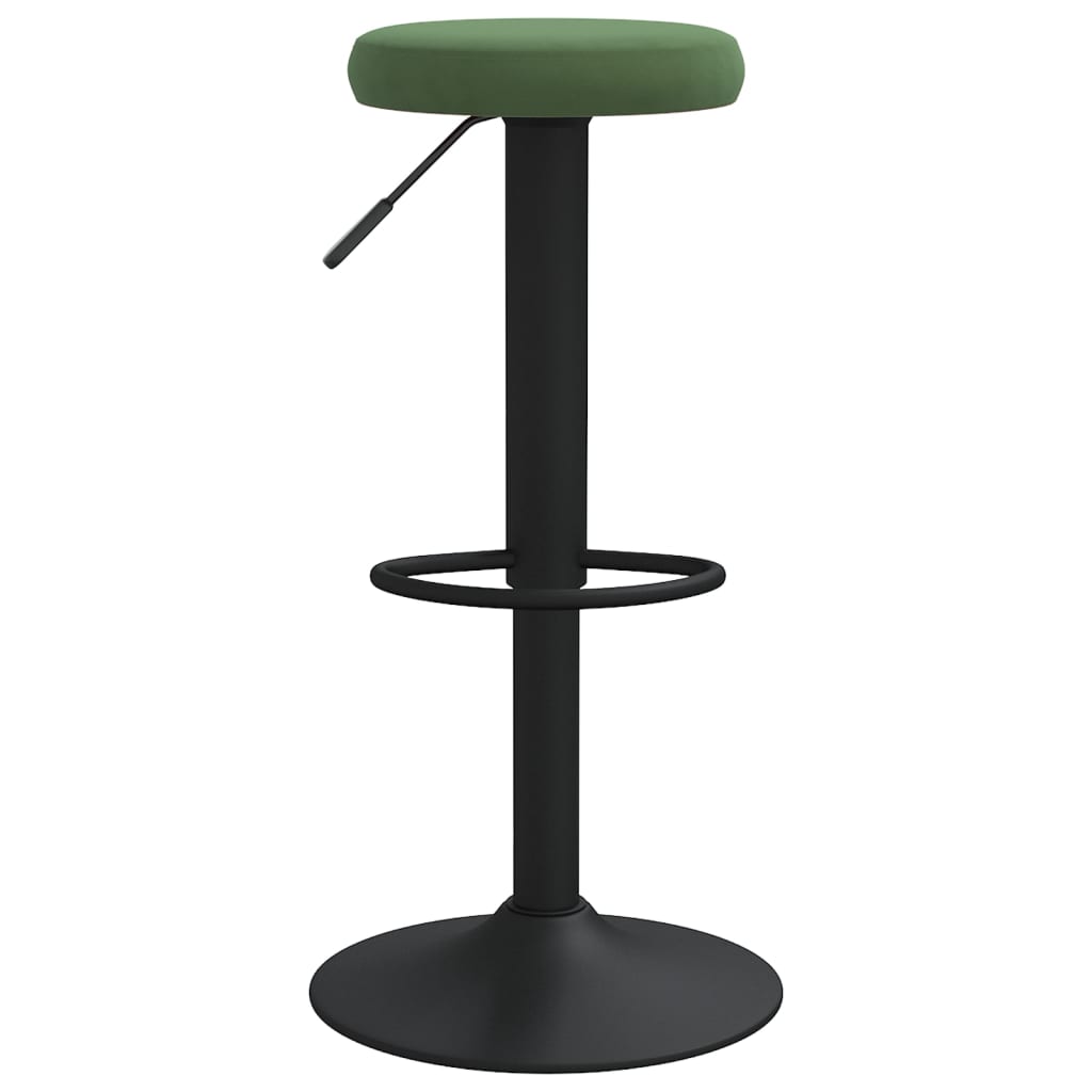 Tabourets de bar lot de 2 vert foncé velours - XIOS