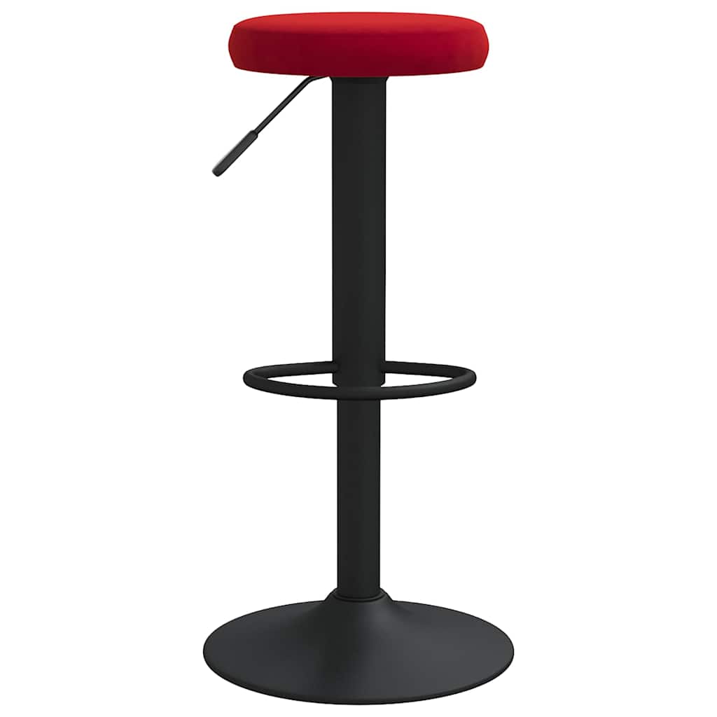 Tabourets de bar lot de 2 rouge bordeaux velours - XIOS