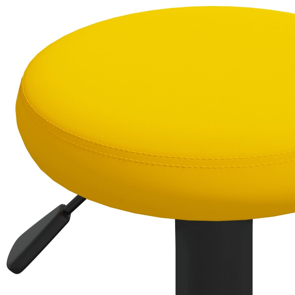 Tabourets de bar lot de 2 jaune moutarde velours - XIOS