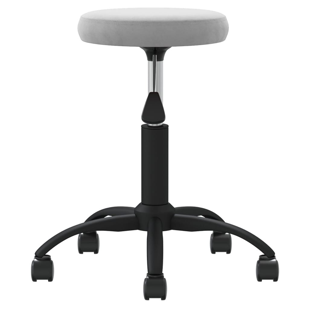 Chaise pivotante de bureau Gris clair Velours