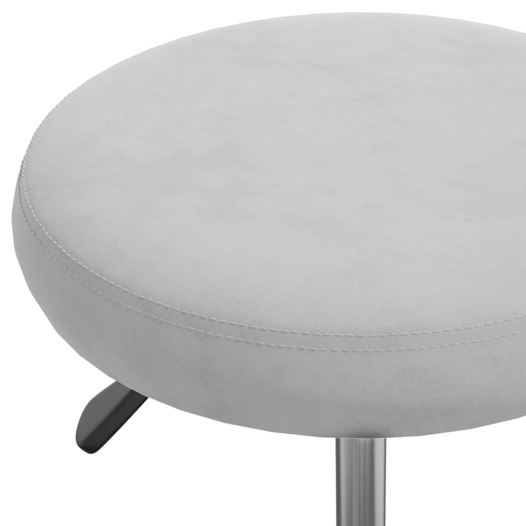 Chaise pivotante de bureau Gris clair Velours