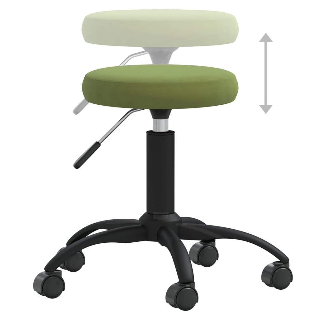 Chaise pivotante de bureau Vert clair Velours - XIOS