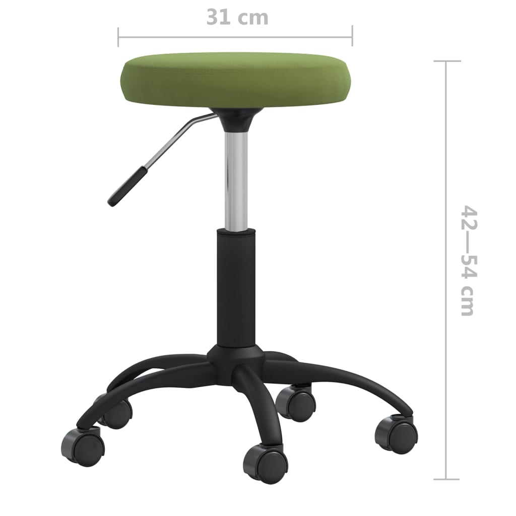 Chaise pivotante de bureau Vert clair Velours - XIOS