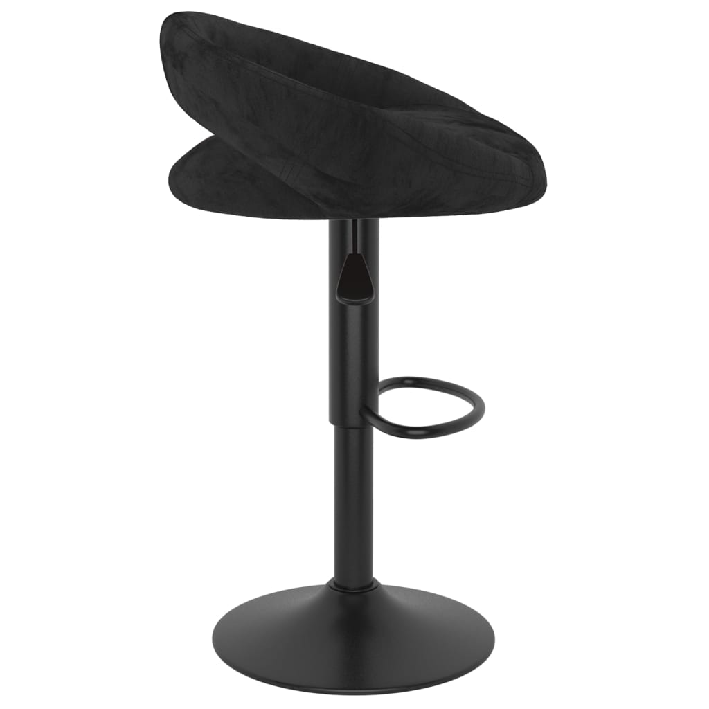Tabourets de bar lot de 2 noir velours - XIOS