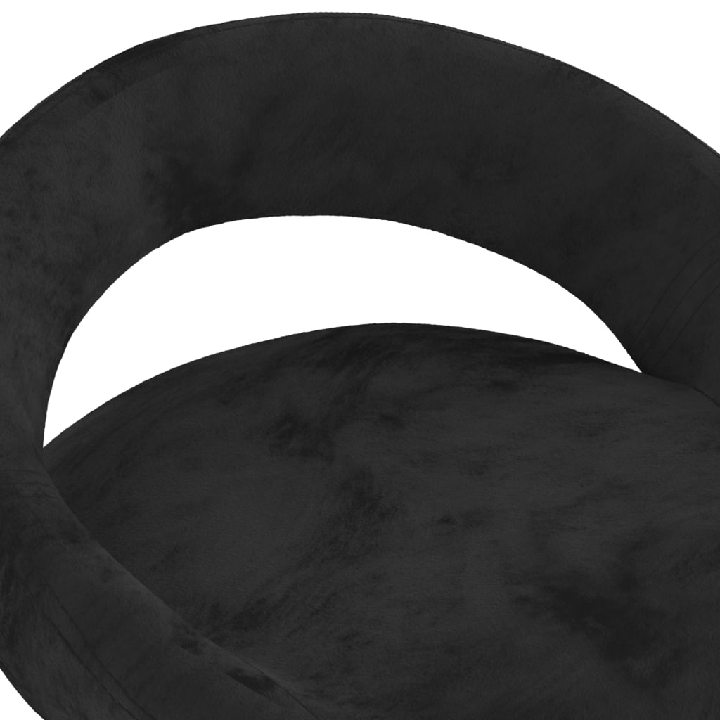 Tabourets de bar lot de 2 noir velours - XIOS