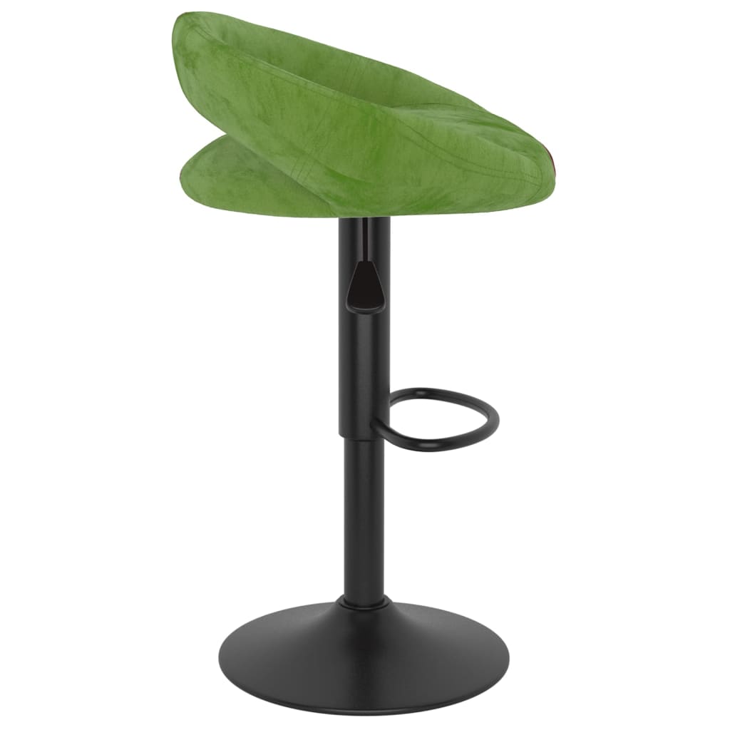 Tabourets de bar lot de 2 vert clair velours - XIOS