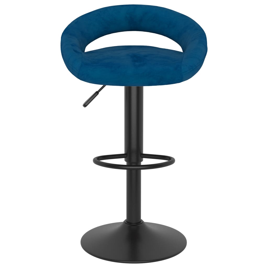 Tabourets de bar lot de 2 bleu velours - XIOS