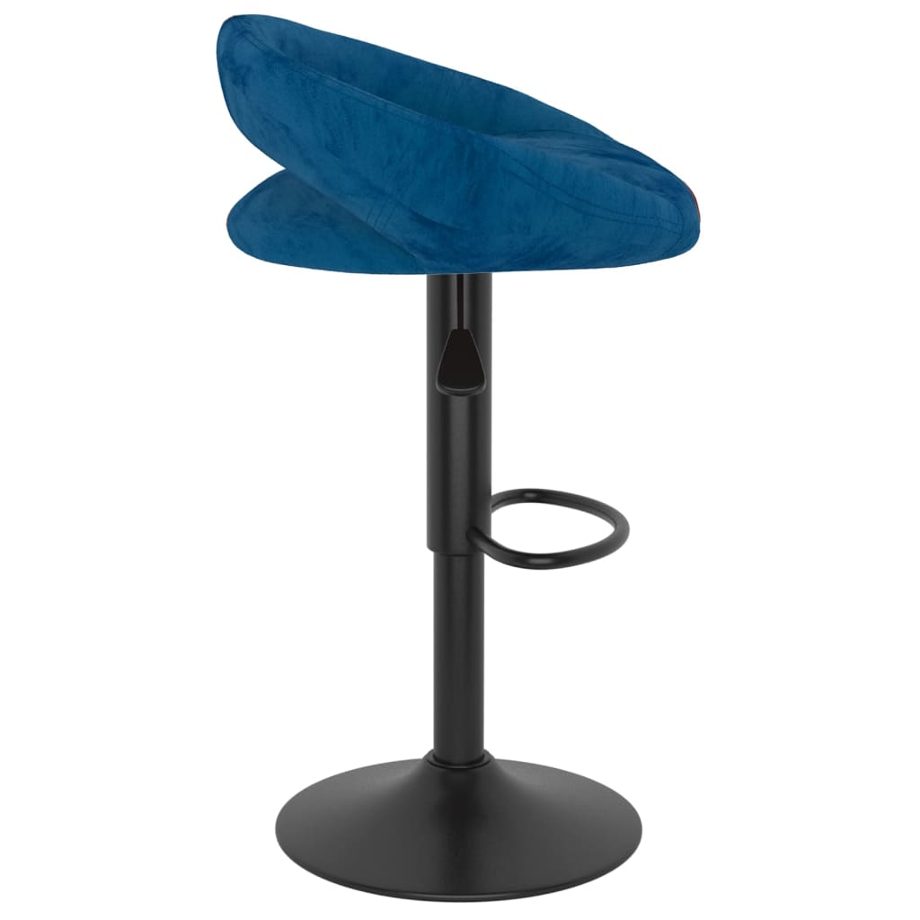 Tabourets de bar lot de 2 bleu velours - XIOS
