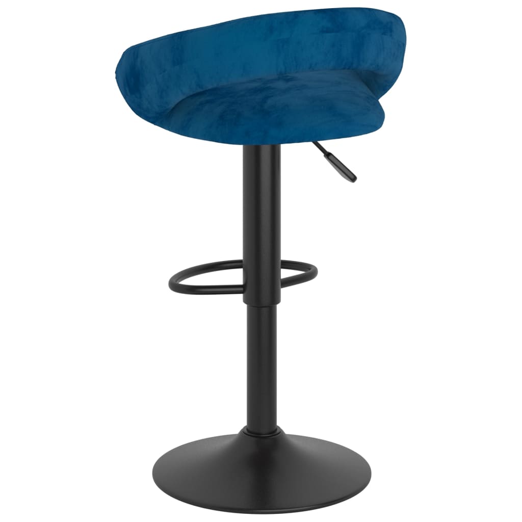 Tabourets de bar lot de 2 bleu velours - XIOS