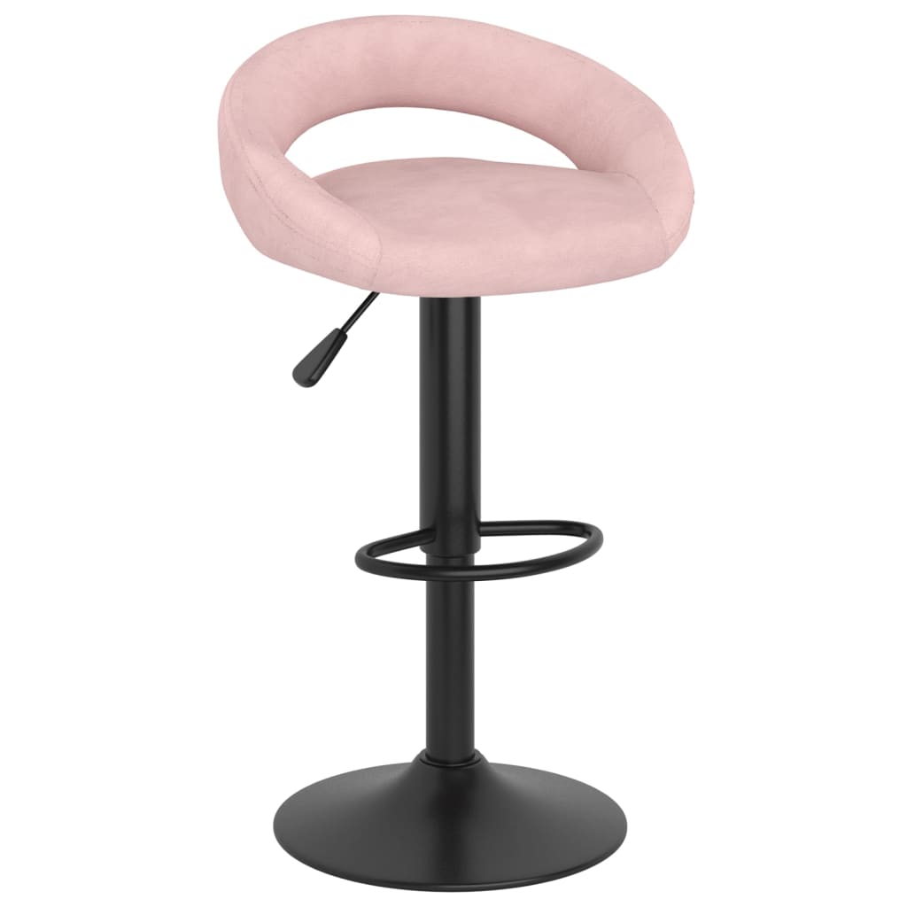 Tabourets de bar lot de 2 rose velours - XIOS