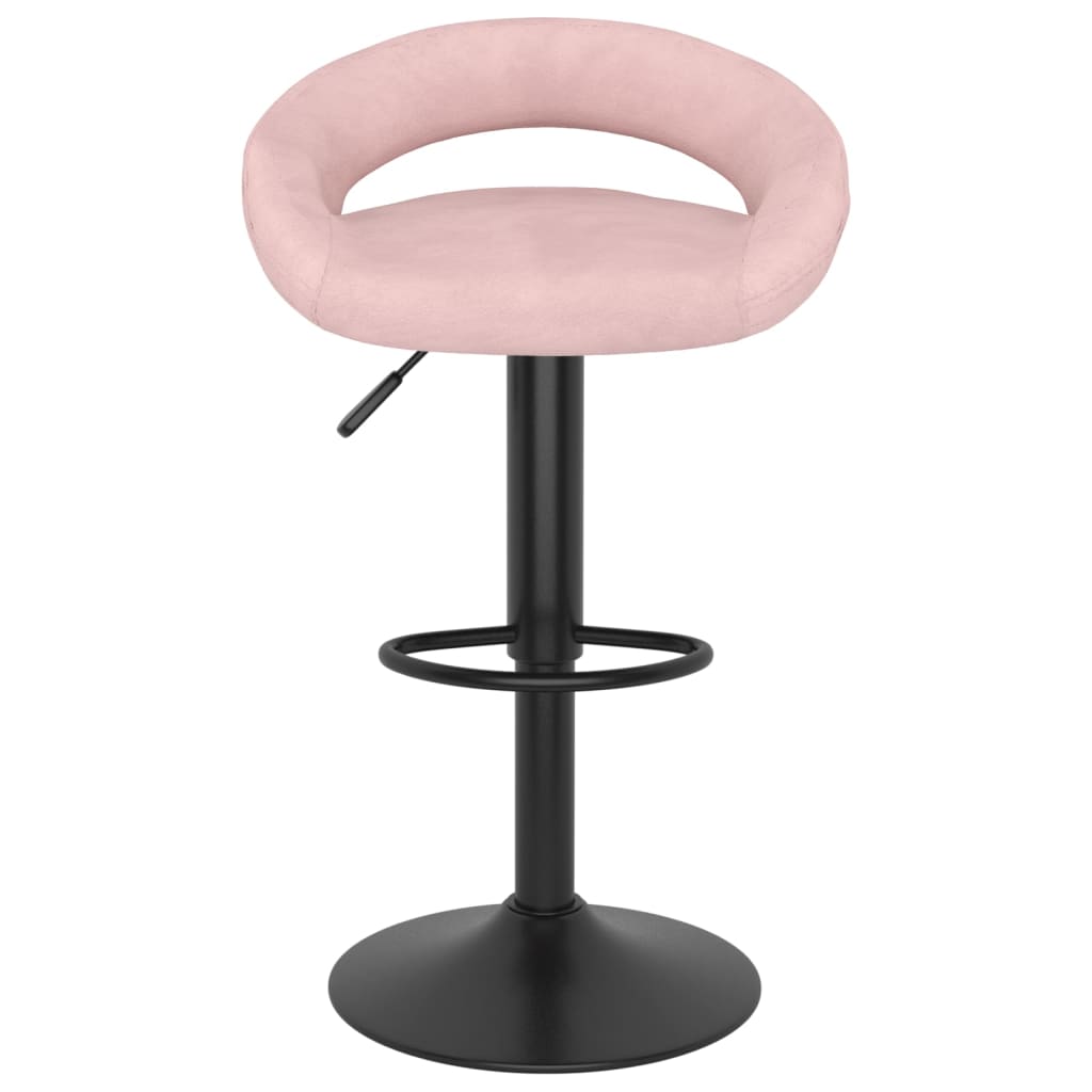 Tabourets de bar lot de 2 rose velours - XIOS